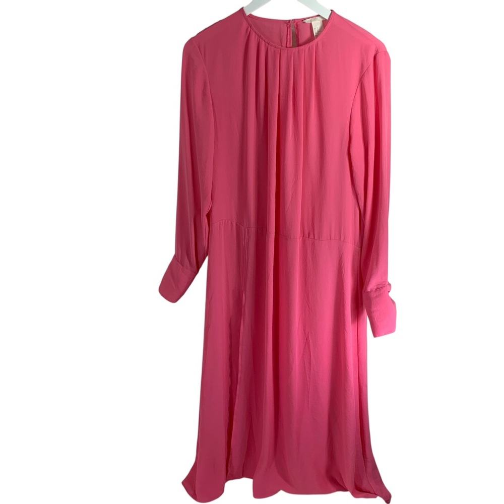 H&M Elegant Pink Long Sleeve Dress size 12